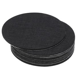 PATIKIL 4 Inch Diameter Lamp Base Felt, 10Pack 2mm Thickness Round Soft Adhesive Non-Slip Anti-Scratch Backed Felt for Lamp Furniture DIY Craft, Black