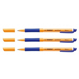 STABILO 'pointVisco' ROLLERBALL PENS 0.5mm - BLUE (1099/41) PACK OF 3