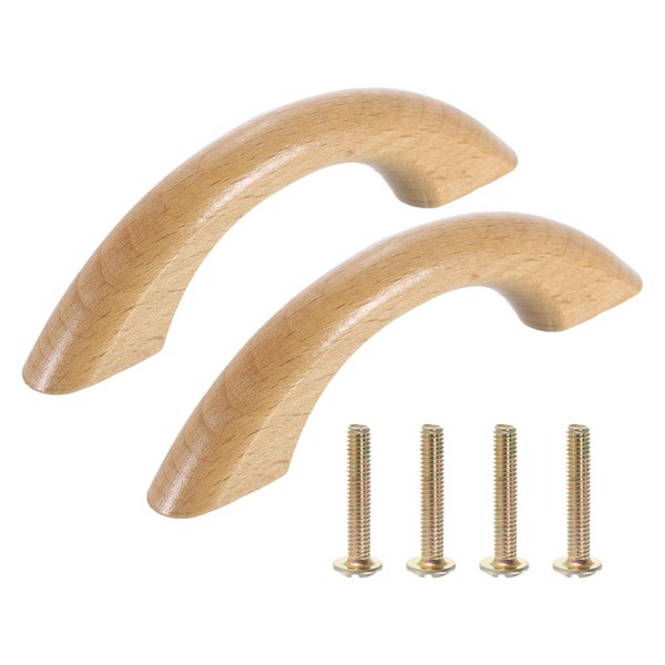 sourcing map 2Pcs Wood Drawer Pulls Handles, 64 mm/2.5" Hole