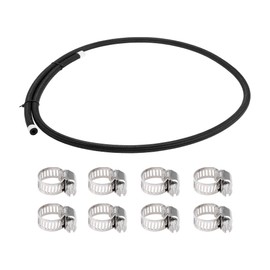 X AUTOHAUX 3/16" Fuel Line Kit 4.49ft Vacuum Hose Automotive Fuel Hose with 8 Clamps