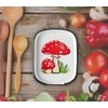 Ceramic Spoon Rest for Stove Top, Large Spoon Holder, Mushroom