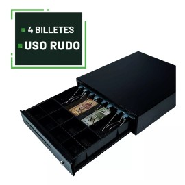 Sky Ticket Cajón Dinero Uso Rudo Punto Venta 4 Billetes 8 Monedas Llave