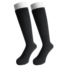 Women's High Socks, Cotton Blend, Ribbed, High Socks, 9.1 - 9.8 inches (23 - 25 cm), Made in Japan, Length 14.2 inches (36 cm), 2 Pairs