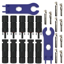 AUPROTEC Solar Plug Set PV Connector for Solar Cable 2.5-6 mm² Cable Connector Set Male/Female Photovoltaic Connector Solar Panel Plug (5 Pairs)