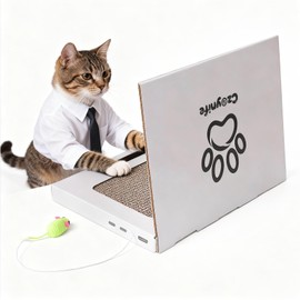 Czoynife Cat Laptop Scratcher, Cat Scratcher Cardboard, Interactive Toys, Kitten Supplies and Stuff for Indoor Cats