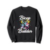 Bicep Builder Gym Motivation Powerhouse Display Sweatshirt, black