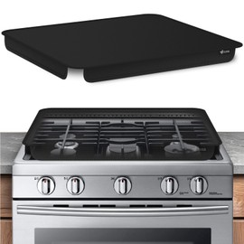 FLASLD Fireproof Gas Stove Burner Cover Soft Fabric Mat - Foldable Easy Clean Gas Stove Protector - Anti Dust Stove Covers - Washable Stove Guard Top Protector - 29.5" x 21"