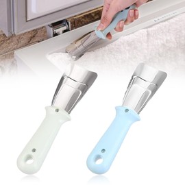 Frost Shovel De-Icer Scraper Freezer Kitchen 2 Pieces Stainless Steel Defrost Scoop Freezer Household Kitchen De-Icer Fridge Cleaning Device Fridge De-Icer Shovel