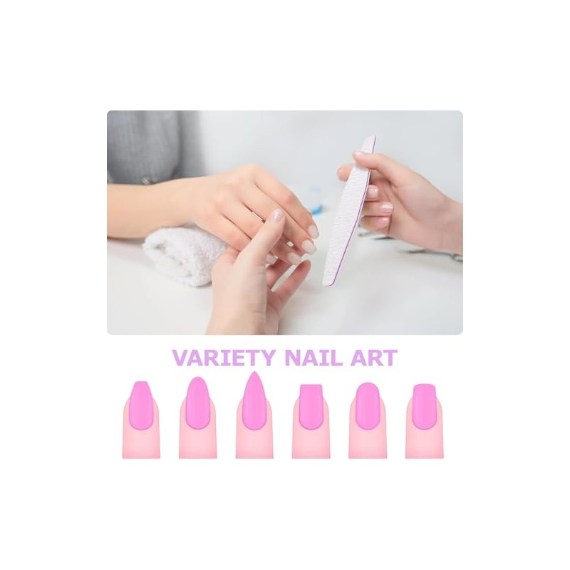 20 Pieces Nail Files Professional Nail File Double Sided Reusable