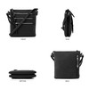 Double Compartment Multi-Zipper Triple Zip Pockets Concealed Carry Crossbody Bag