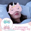 Einhorn Schlafmaske 2 Stück Set, Gelperlen Augenmaske für Kühl- und