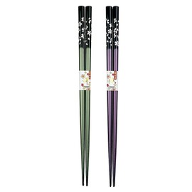 Couple Chopsticks, Dishwasher, Silver Mai Cherry Blossom (Green, Purple), Japanese Paulownia Box, Wrapping, Dishwasher Safe, Golden Marriage, 50th Anniversary, Wedding Anniversary, Parents, Grandparents, Husband, Wife, Gift, Celebration, Celebration, Pair Set, Chopsticks, Chopsticks [60]