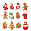 Christmas Tree Decorations with Lanyard, Gingerbread Men for Christmas Tree