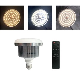 Gimaibugraff 1 Pack 85W LED Soft Box Light, Photography Light Bulb 2700-6500K Remote Control Dimmable Color Temperatur, E27 Lights Photography Photo Video Studio Lighting