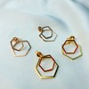 14k gold two-way drop silver earrings gold two-way drop pink