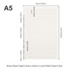 A5 Paper Sheets White and Yellow Blank Refill Pages 6
