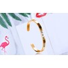 Stainless Steel Inspirational Bracelets for Women Engraved Mantra Motivational Cuff