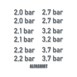 Tyre Pressure Set for BW Wolf Sticker German Army Lettering 12x 7x2 cm #A4832