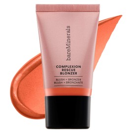 bareMinerals Complexion Rescue Liquid Blonzer, Blush + Bronzer Hybrid, Bronzer Blush for a Sun-Kissed Glow, Buildable Face Bronzer + Blush for Cheeks, Gel-Cream, Vegan (Kiss of Copper)