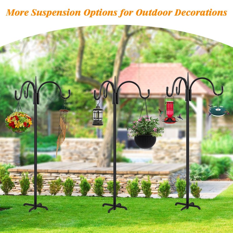 FEED GARDEN [Upgrade Version 92 Inch Three Shepherd Hooks for