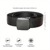 Unisex Adjustable Cut To Fit Black Nylon Webbing Slider Belt