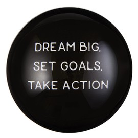 Creative Brands Paper Weights for Office-Glass Domed Motivational Paperweight by The Heartfelt Collection, 3-Inch Diameter, Dream Big