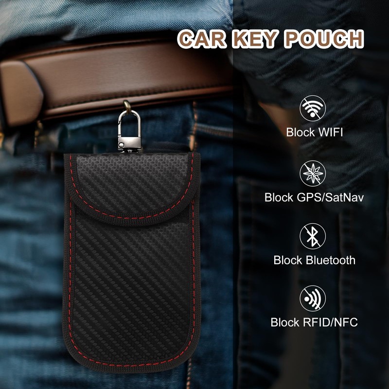 HARFINGTON Faraday Pouch for Car Keys, Faraday Bag RFID Fob