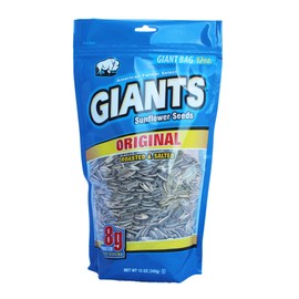 GIANTS Original Sunflower Seeds - Sunflower Seeds to Eat, Sunflower Seeds Bulk, Lightly Salted for Eating, Shelled, 8g Protein Per Serving - 12 oz Bag