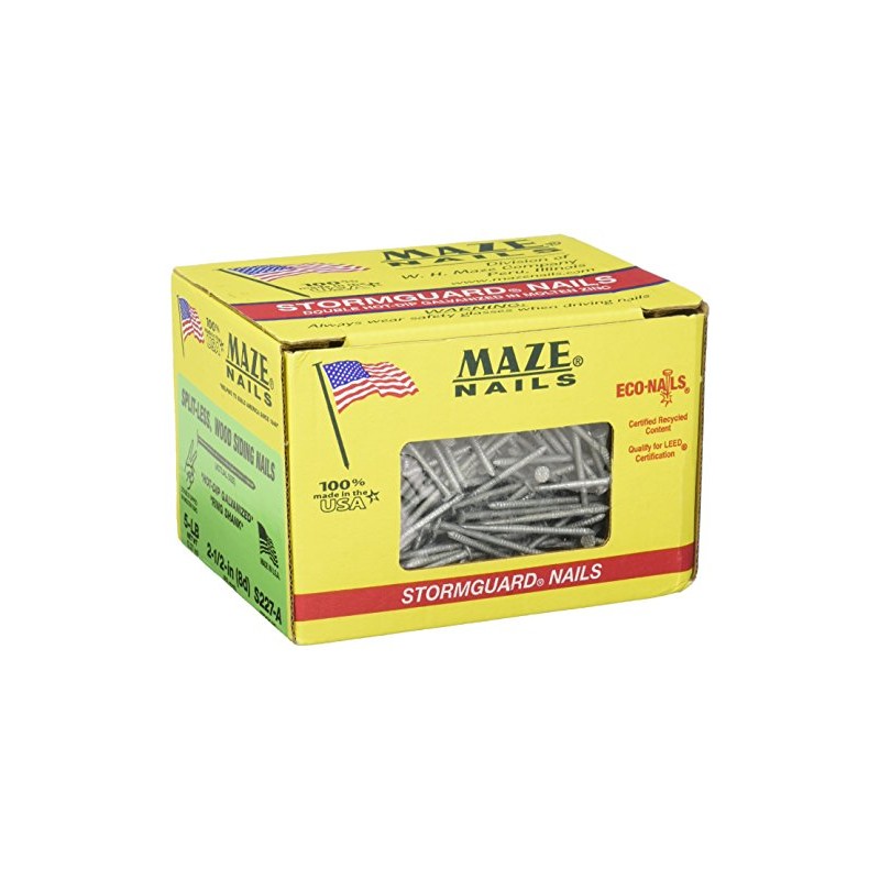 MAZE NAILS S227A-5 Double Hot Dipped Ring Shank Split Less