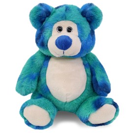 DolliBu Blue Tie-Dye Bear Plush - Super Soft Stuffed Animal, Cute Wild Animal Plush, Adorable Fluffy Stuffed Animal for Boys and Girls, Stuffed Animals Plush Gift for Babies, Kids, Adults - 9 Inches