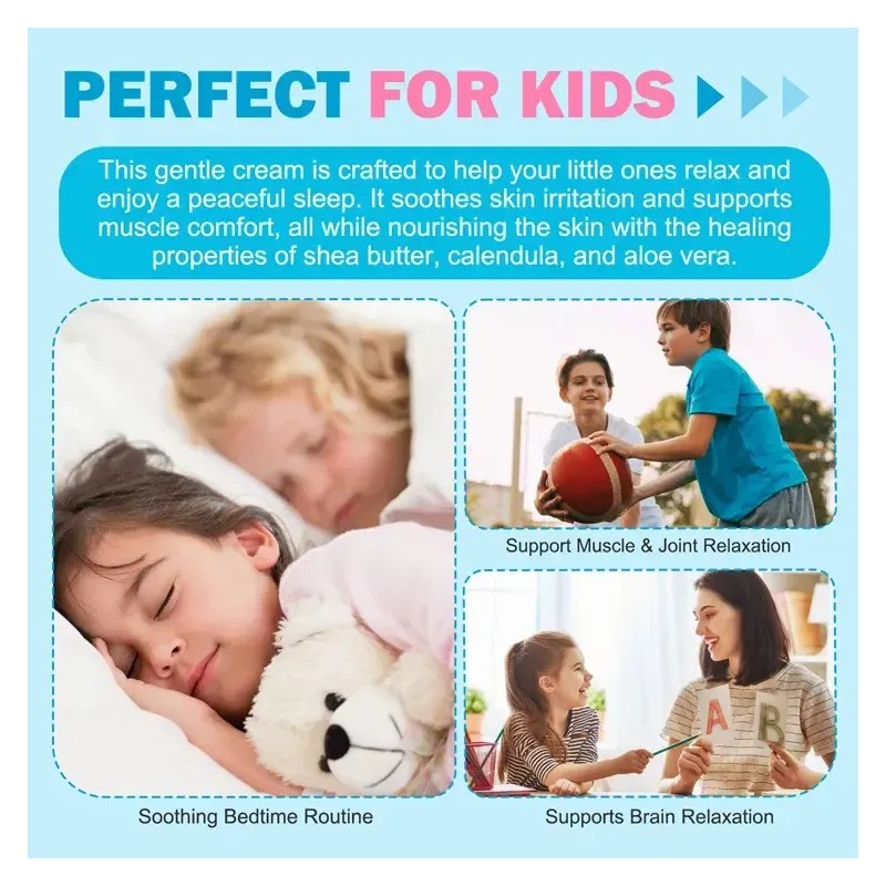 Crema Magnesio Natural Niños Relajación Promueve El Sueño