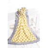 Bacati Dots/Pinstripes Grey/Yellow Blanket