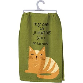 Primitives by Kathy Kitchen Towel - My Cat is Judging You