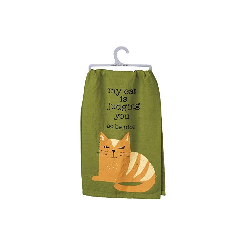 Primitives by Kathy Kitchen Towel - My Cat is Judging