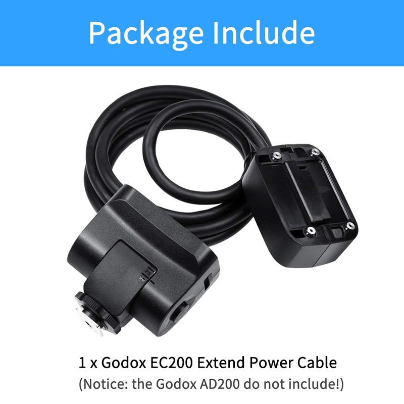 Godox EC200 Extender AD200 Separation Extender Flash Head with 2M