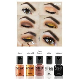 Dinair Airbrush Makeup Glamour for Eyebrows, Liners & Lashes - Jet Black - Glamour .27 fl oz