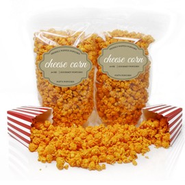 Pop’N Popcorn Cheddar Cheese Pop Corn - 24 oz Cheesy Pop Corn Flavored Snacks for Movie Night or Family Picnic - Freshly-Popped and in a Resealable Bag