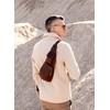 Time Resistance Leather Sling Bag - Crossbody Bag - Messenger