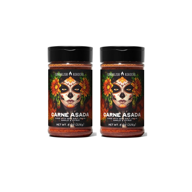 Spaglish Asadero Carne Asada Seasoning, 8 oz/2pack, Blend of Spices,