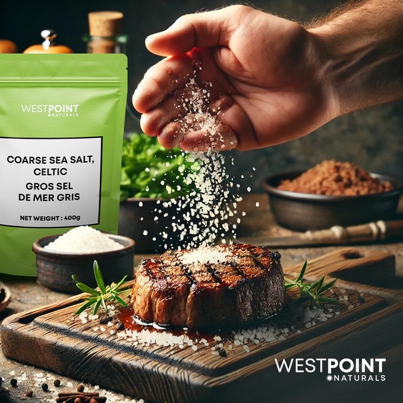 Westpoint Naturals, Hand Harvested Unrefined Grey Celtic Sea Salt, Coarse,