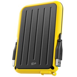 Silicon Power Armor A66 2TB Rugged External Hard Drive, Military-Grade Shockproof Water-Resistant USB 3.0 Portable HDD for PC Mac Laptop Computer - Yellow