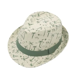 maximo Kids Boy-Trilby Palm Tree Lining, Wool White/Tea