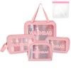 Aucuu Travel Toiletry Bag, Transparent Cosmetic Bag, PVC Toiletry Bag