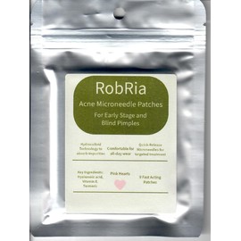 RobRia Microdart Pimple Patches - Pink Heart Shape, 9 Count – Precision Spot Treatment for Blemishes, Acne, and Breakouts.