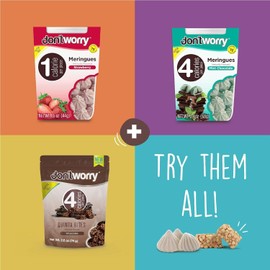 Don't Worry Meringue Cookies Keto Friendly | Strawberry & Vanilla | 2 PACKS