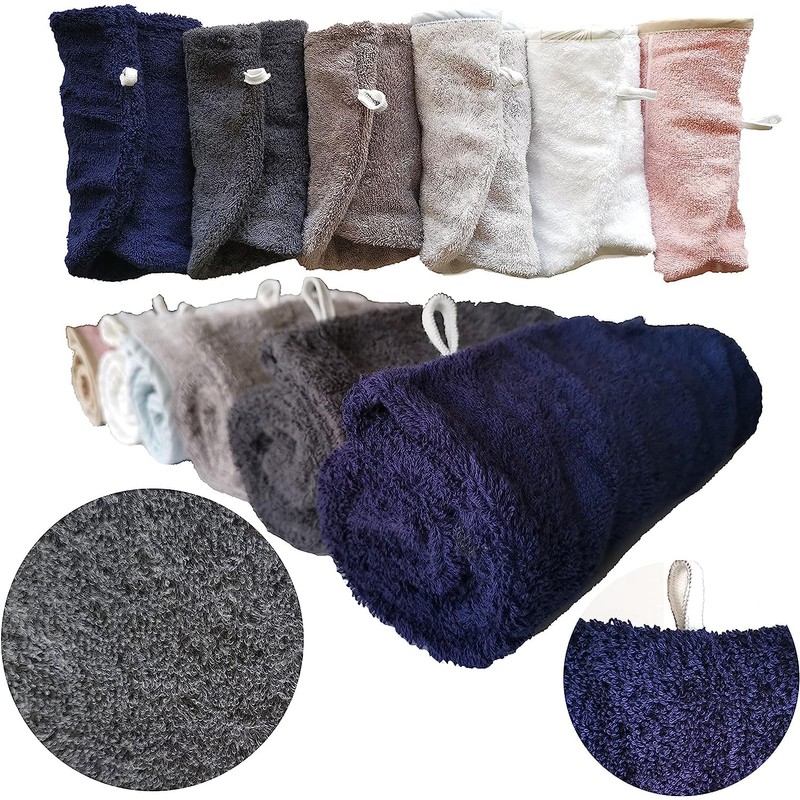 LLAMAXY 100% Pure Organic Cotton Hair Towel - Quick Dry