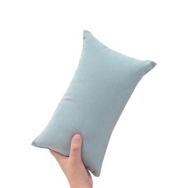 PLUSHCEWT Mini pillows for sleeping 11" x 7" Small Travel Pillow Tiny Cotton Pillows for Adult Kids Pets Dogs Neck Wrist Lumbar and Knee Machine Washable (Blue)