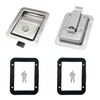 2 Pack Stainless Door Lock Heavy Duty Flush Mount Handle