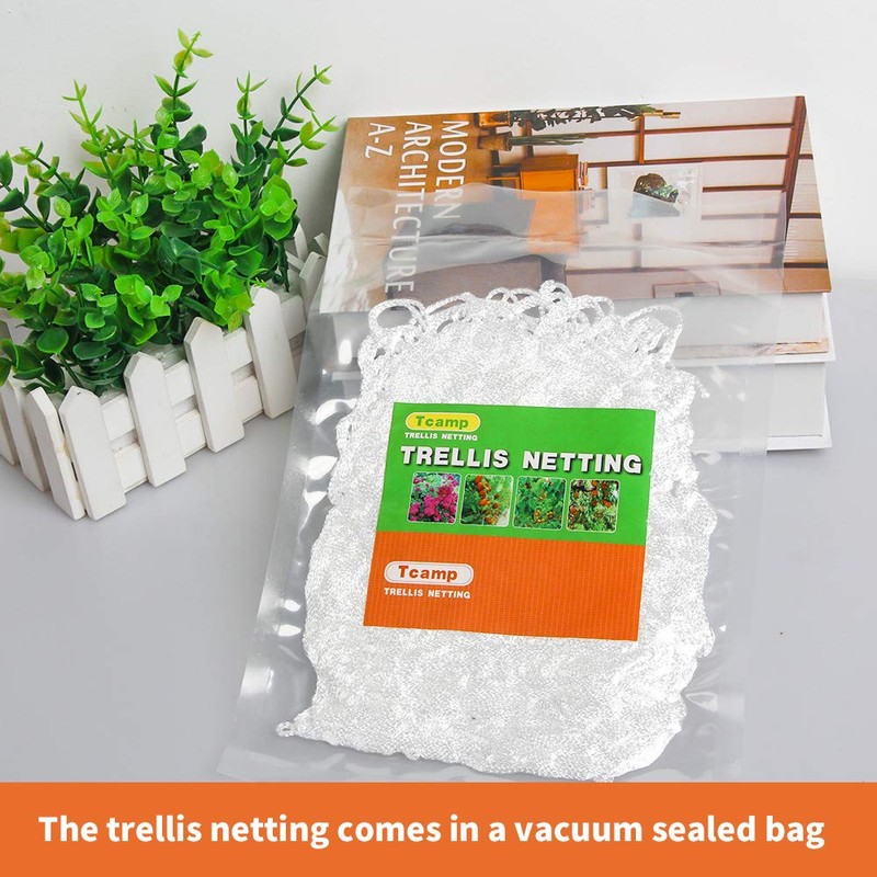 Tcamp Heavy-Duty Polyester Plant Trellis Netting 5 x 15ft (1