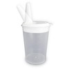 Plastic Cups with Adjustable Feeding Lid - Pack of 6